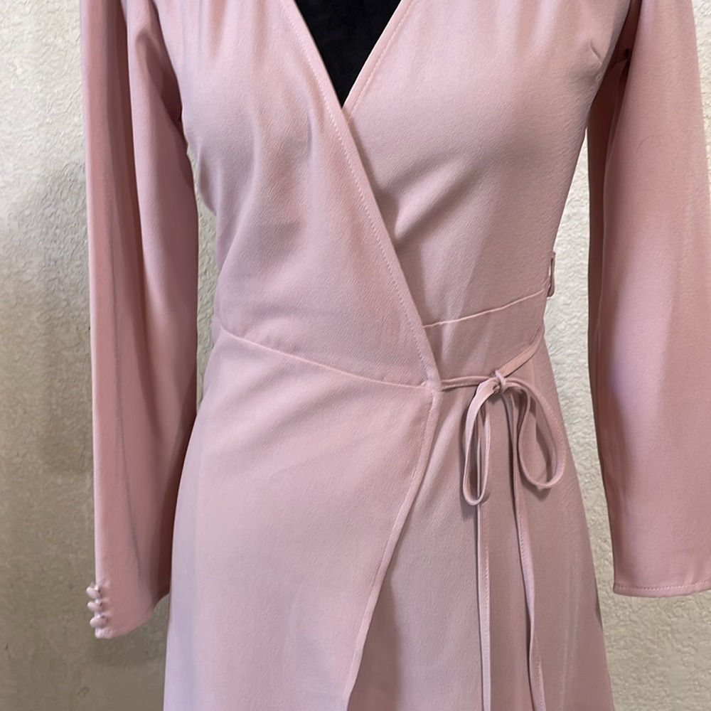 TOPSOP Pink Wrap Dress - Picture 3 of 9